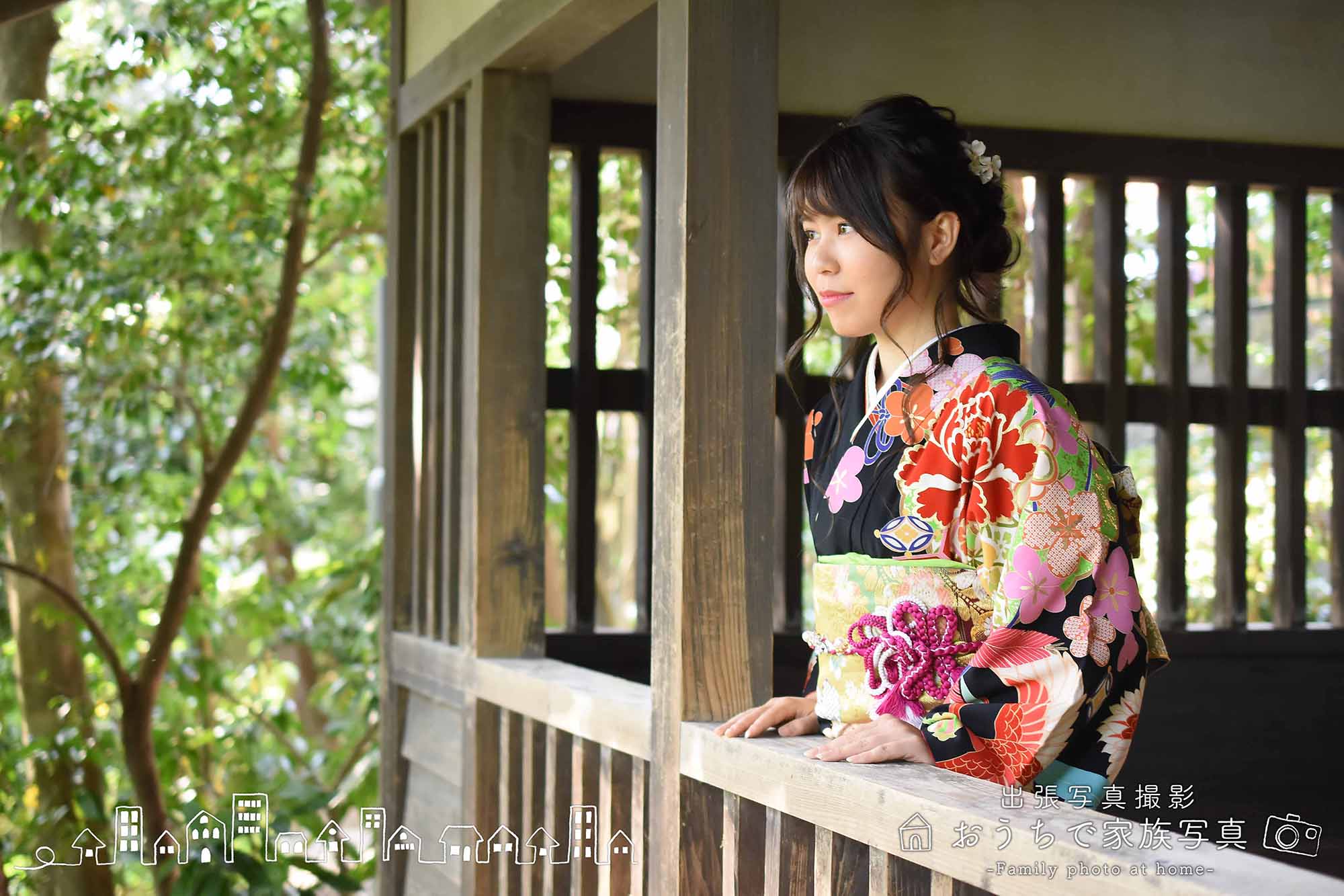 出張写真専門のおうちで家族写真成人式前撮りの写真