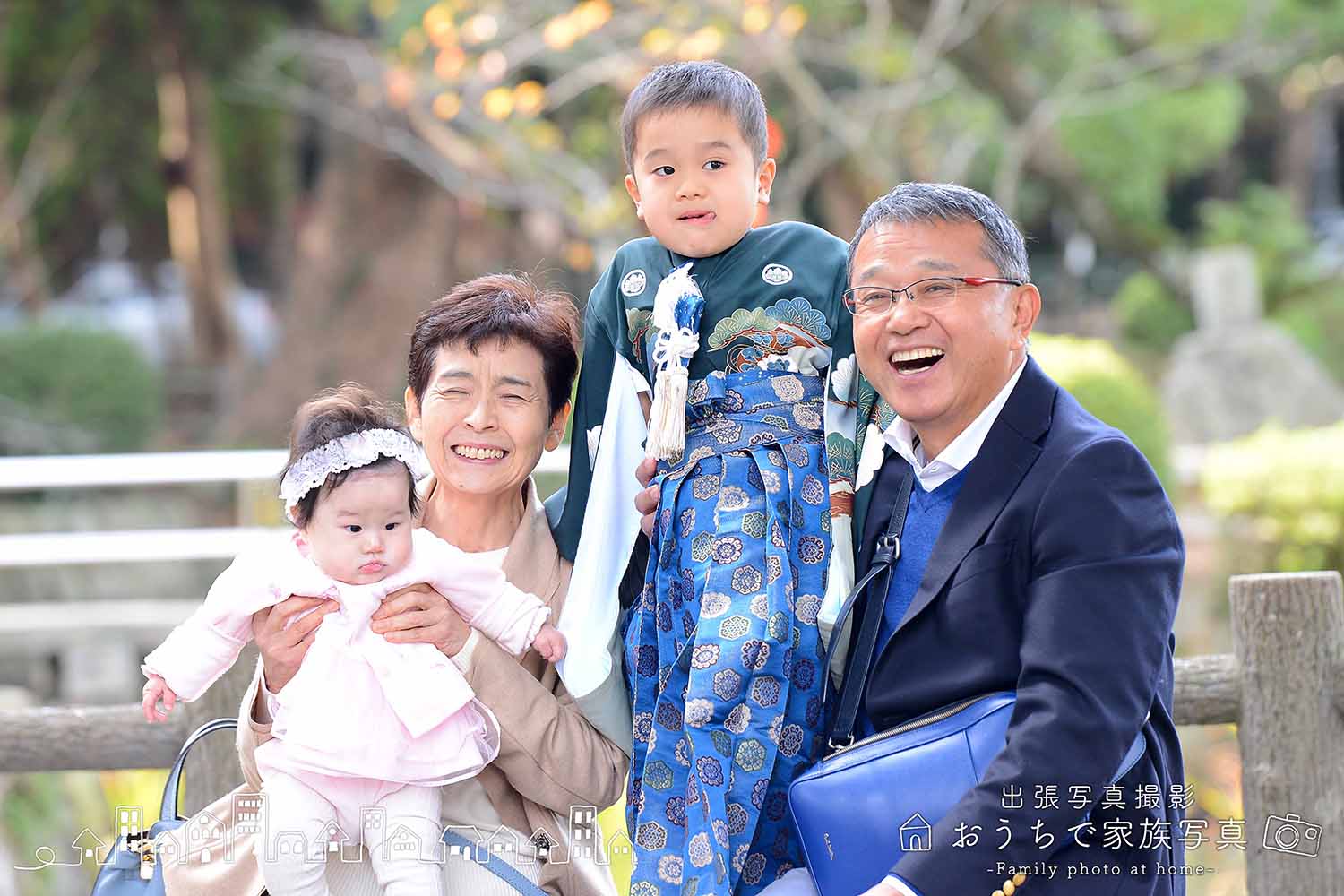 出張写真の香椎宮での七五三の写真