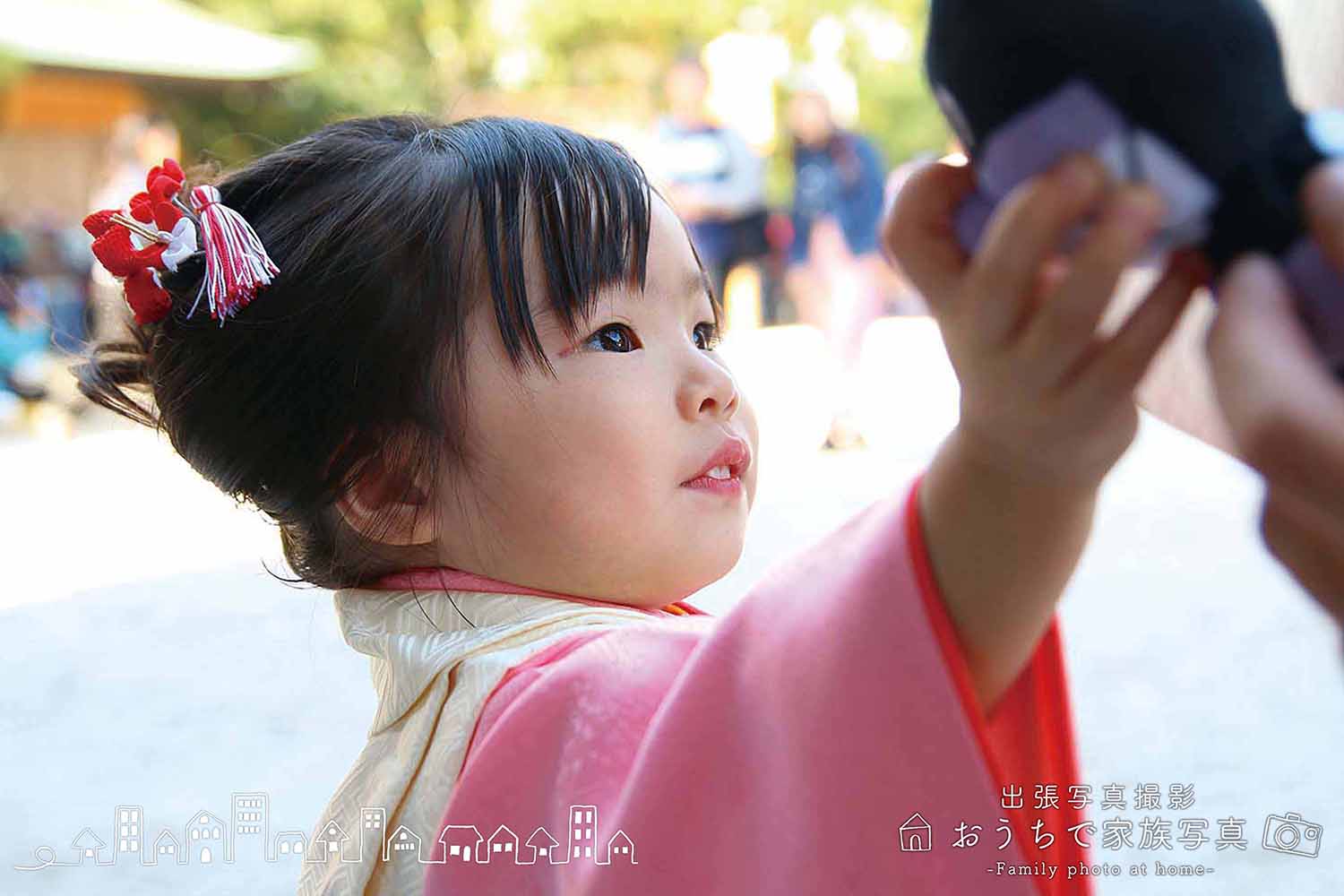 出張写真の筥崎宮での七五三の写真