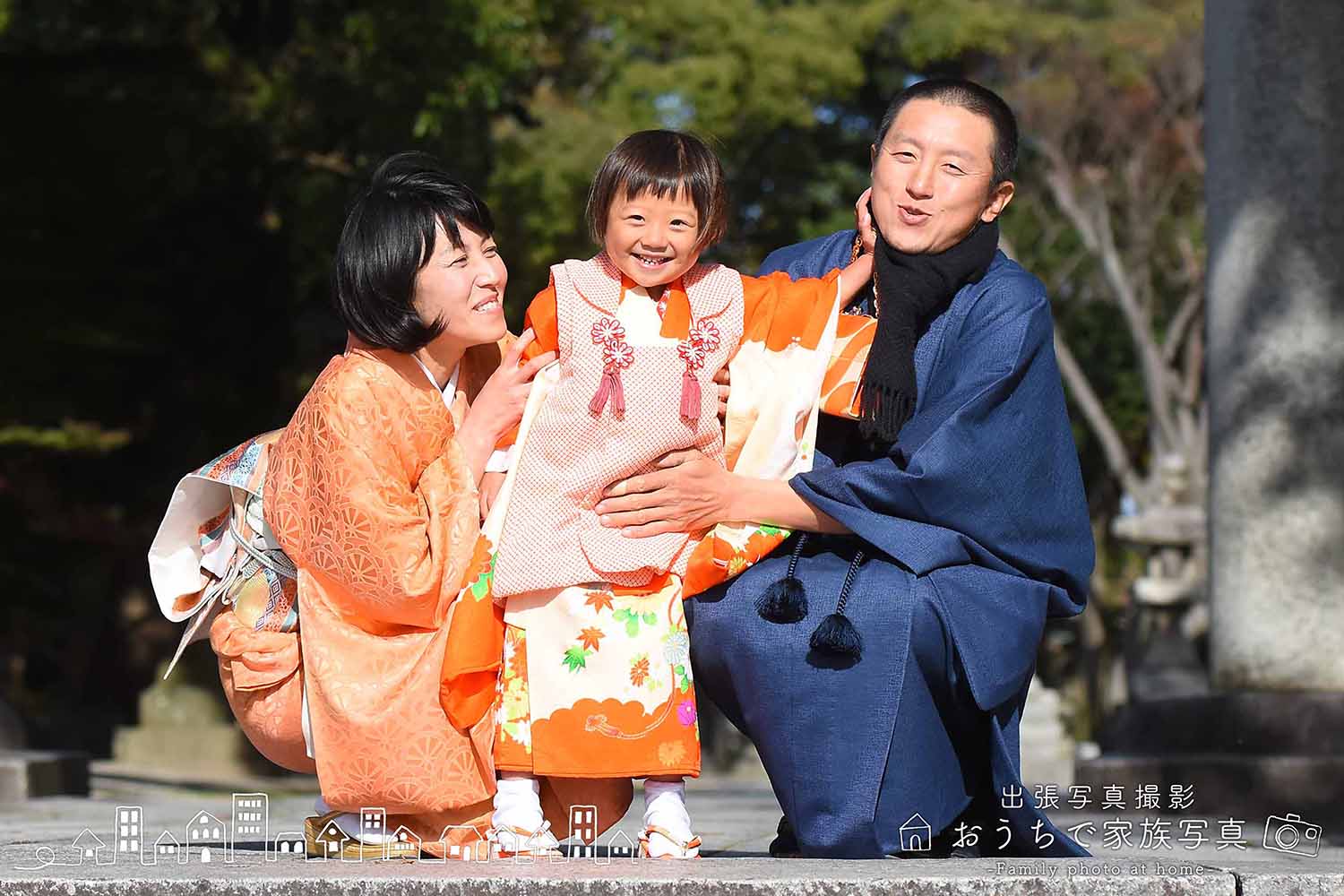 出張写真の久留米水天宮での七五三の写真