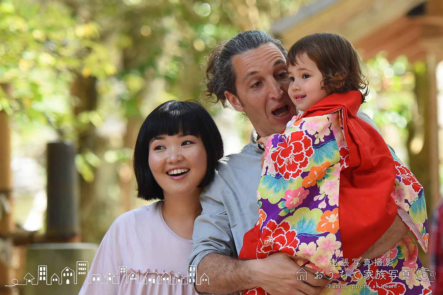 出張写真の糸島桜井神社の七五三の写真