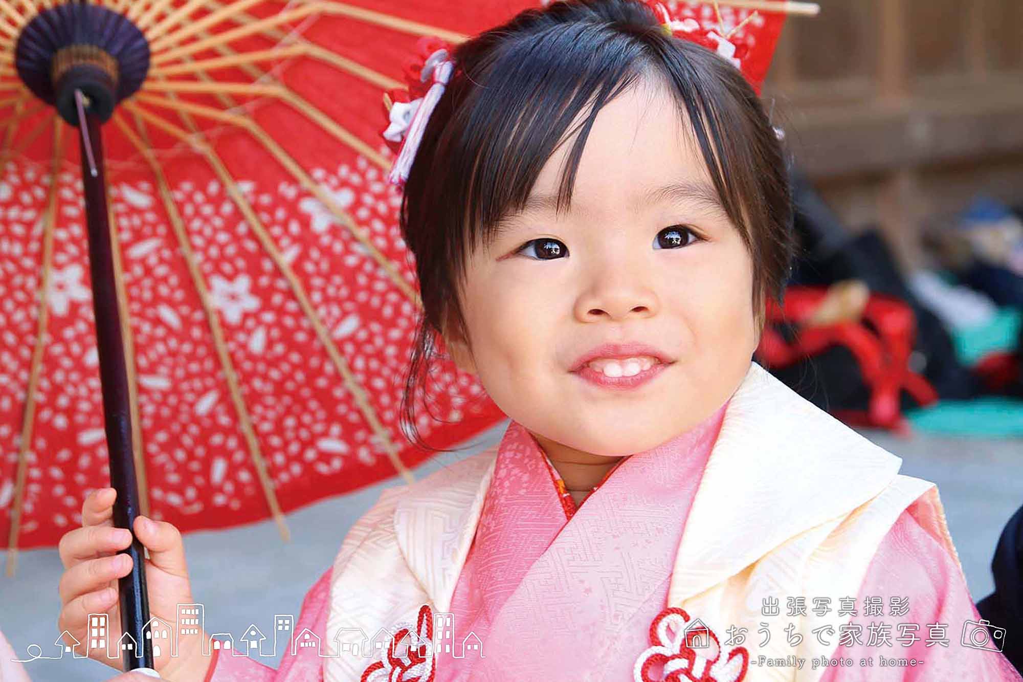 出張写真の筥崎宮の七五三の写真